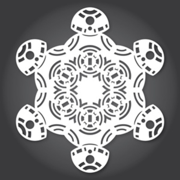 Galaxy Paper Snowflakes x 4 | Space Decor | Snowflake Garland | Star Wars - Picture 5 of 14